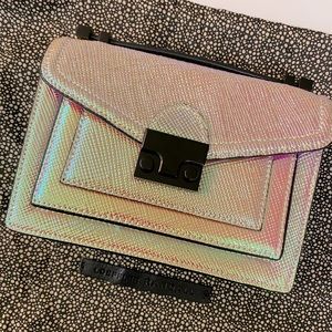 NWT Loeffler Randall Iridescent Pearl Mini Rider Bag